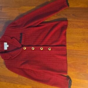 St. John Collection Red and  Knit Blazer